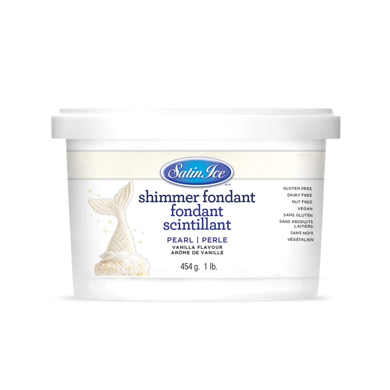 Shimmer Fondant, couleur perle de Satin Ice, 454 g